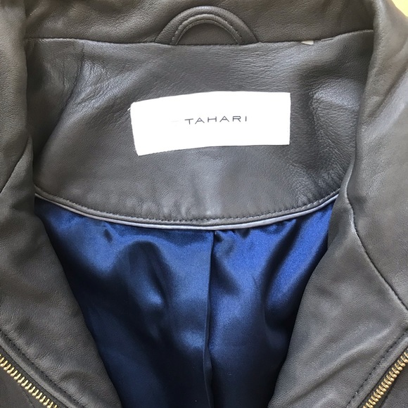 Gray leather jacket - Picture 2 of 3